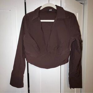 H&M Collared Crop Top